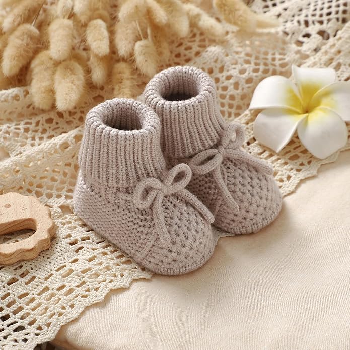 Newborn Shoes Knitted Baby Booties Infant Boys Girls First Walkers | Handmade - Image 5