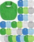 JaGely 30 Pack Baby Muslin Bandana Bibs Multicolor Solid Unisex Waterproof by JaGely