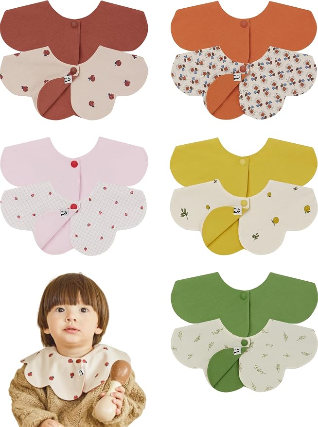 Konny Baby Bib 3/5/7-Pack Set, 360 ​​° Rotate, Soft and Absorbent Drooling by Konny