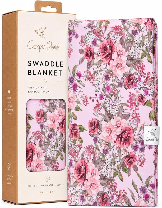 Copper Pearl Swaddle Blankets for Newborns | Soft Stretchy Receiving Blankets by CopperPearl