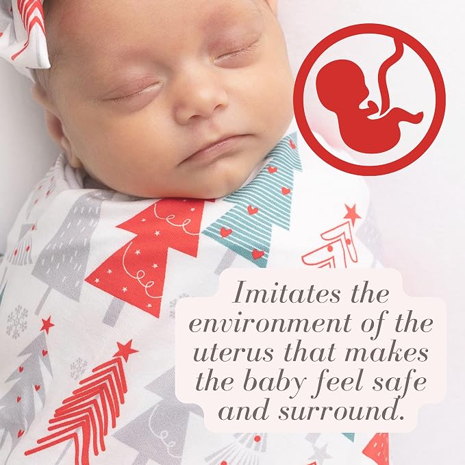Newborn Swaddle Blanket Set, Headband and Beanie - Image 6