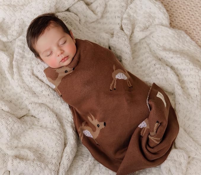 Knit Baby Swaddling Blanket - Image 2