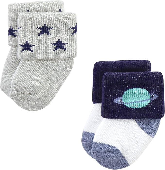 Hudson Baby Baby 8-pack Cotton Rich Newborn and Terry Socks - Image 5