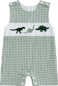 Newborn Baby Boys Sleeveless Seersucker Romper One Piece Straps Overalls by Arvbitana