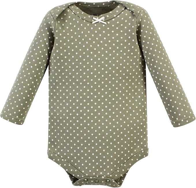 Hudson Baby Baby Girls' Cotton Long-sleeve Bodysuits 3-pack - Image 5