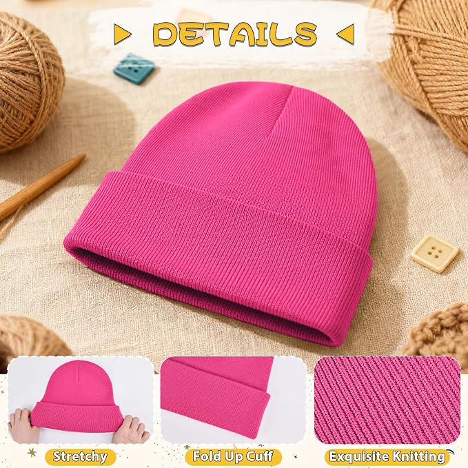 ZOORON Toddler Beanie Baby Kids Beanies Warm Winter Hat Knit Skull Cap - Image 5