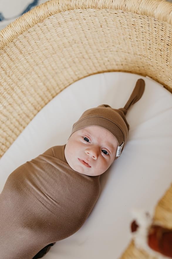 Copper Pearl Swaddle Blankets for Newborns | Soft Stretchy Receiving Blankets - Image 5