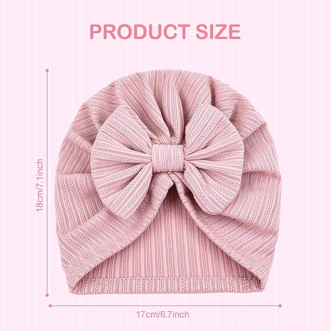 Cinaci 4 Pieces Baby Girls Turban Hats - Image 2