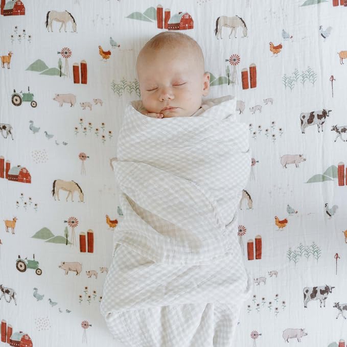 Little Unicorn Premium Cotton Swaddle Baby Blanket | Breathable Fabric | - Image 7