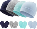 BQUBO Baby Hats and Mittens Infant Cotton Beanie Gloves No Scratch Set Newborn by DRESHOW