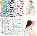 Baby Burp Cloths & Baby Bibs 2-in-1 Design Large Size 3 Layers Thicken Cotton by Benoxine