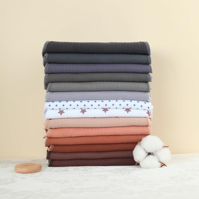 Muslin Burp Cloths 19" x 9", Baby Burping Clothes, Large Extra Soft Absorbent - Image 6