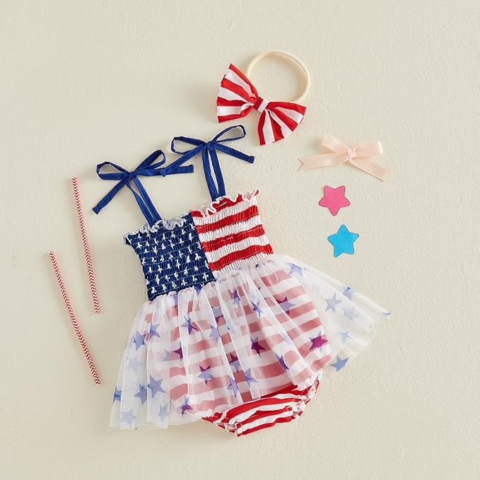 Newborn Baby Girl Summer Clothes Plaid Ruffle Bodysuits Onesie Infant Girl - Image 3