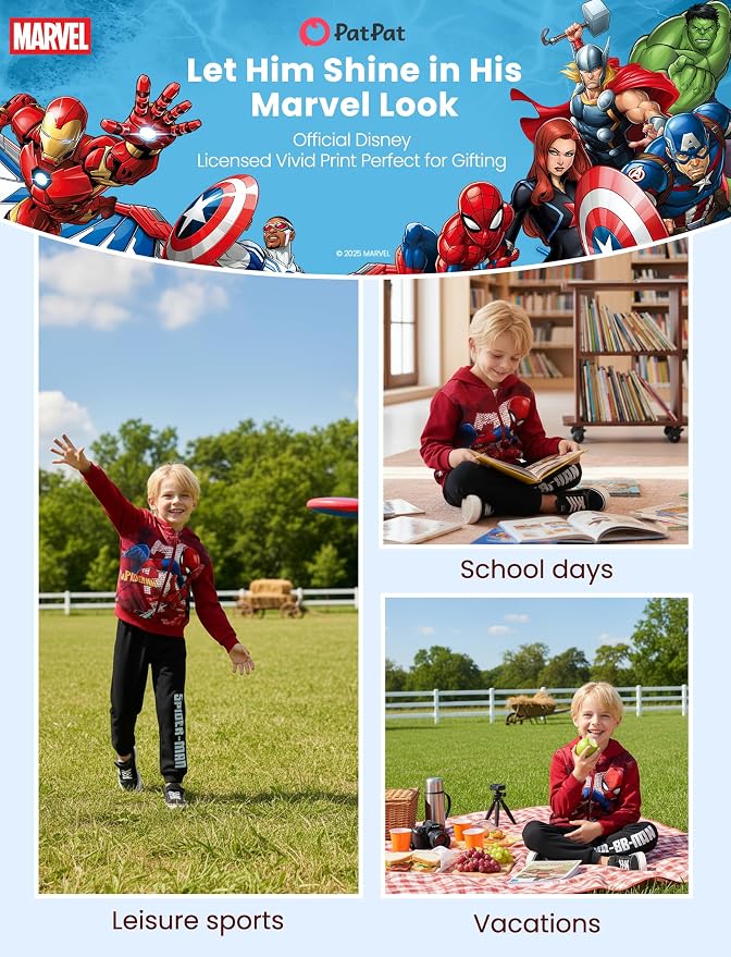 Marvel Zipper Hoodie Spiderman Hood Sweatshirt Hulk Cardigan Boy Girl 2-12Y | - Image 6