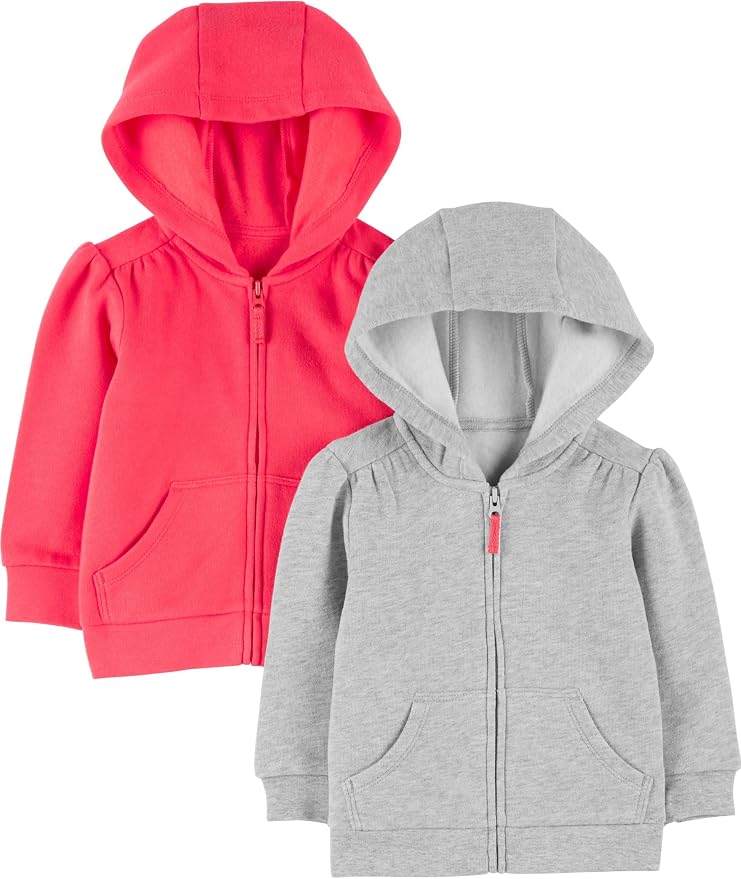 Simple Joys by Carter's Girls' 2-Pack Full Zip Hoodies by SimpleJoysbyCarters