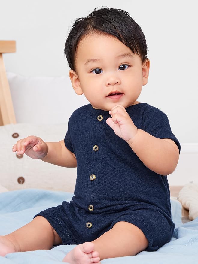 Simple Joys by Carter's Baby Boys' Button Rompers - Image 8