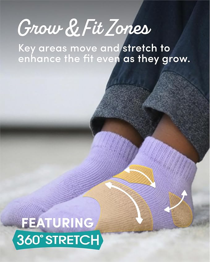 Fruit of the Loom Baby 22-Pack Grow & Fit Flex Zones Low Cut Stretch Socks - Image 2