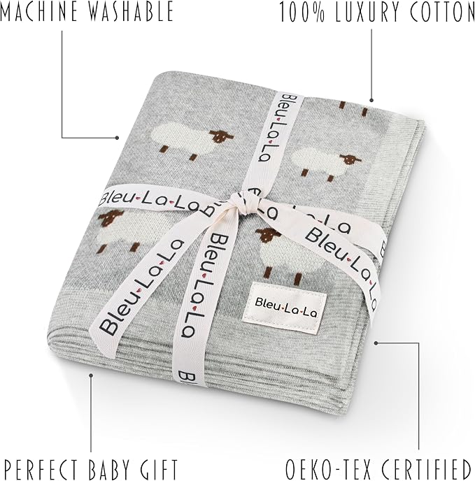 Knit Baby Swaddle Blanket - Image 3
