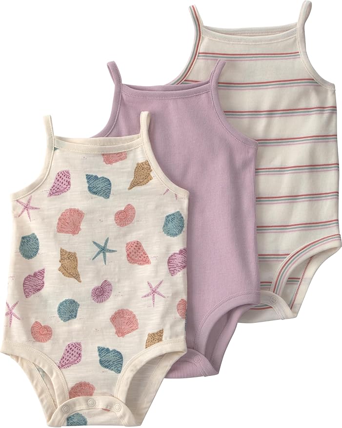 little planet by carter's Unisex Baby 3-pack Short Sleeve Bodysuits Made by LittlePlanet