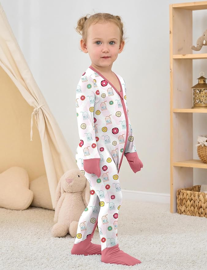Jimonda Unisex Baby Zipper Footies Pajamas 3-Pack - Image 2