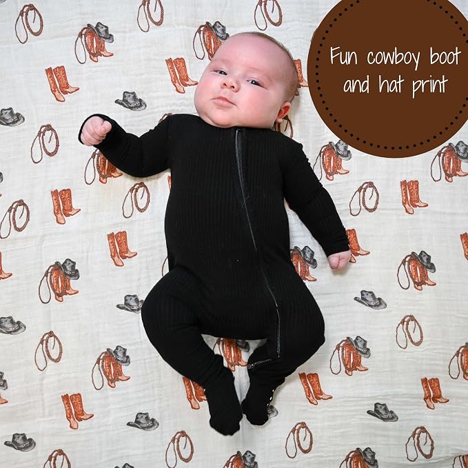 LollyBanks Baby Swaddle Blankets, 100% Organic Cotton Muslin Baby Blanket | 47" - Image 3