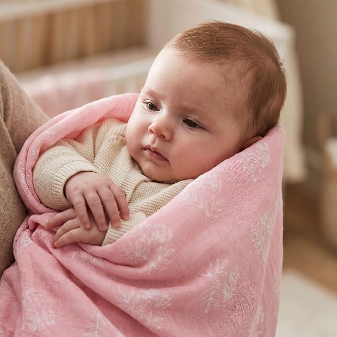 GLLQUEN BABY Receiving Blanket Boy Cotton Muslin Swaddle Blankets Girl Newborn - Image 2