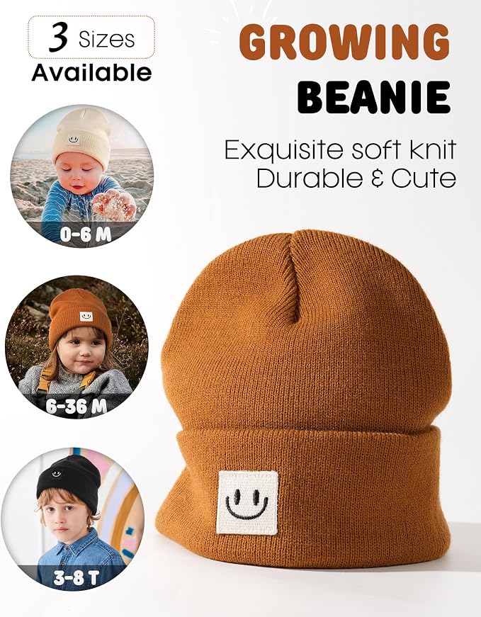 FURTALK Baby Beanie Knitted Hats Toddler Kids Winter Soft Warm Skull Cap | - Image 5