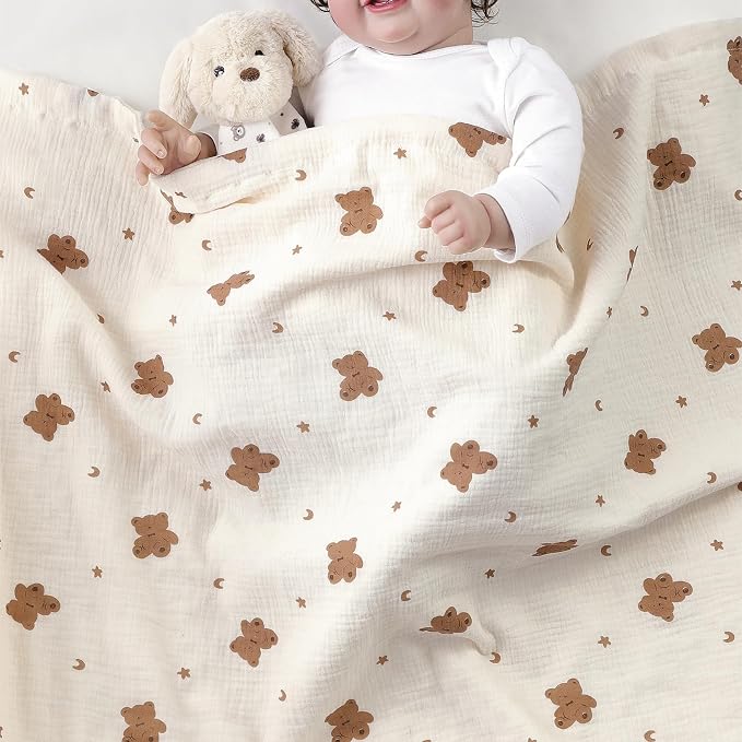 CREVENT 2Pcs 30''X40'' Cute Cozy Fluffy Warm Baby Blankets - Image 5