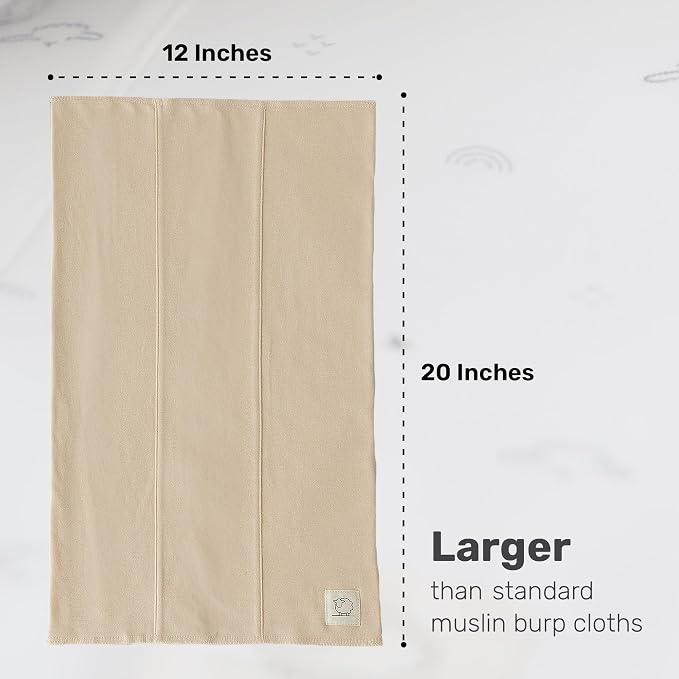 Snug Baby Cotton Burp Cloths, Lightweight Soft Color Feeding Essentials - Image 3