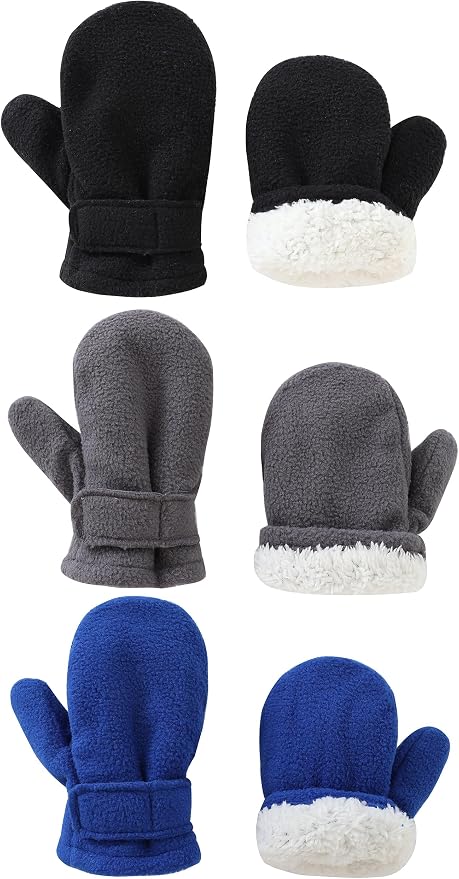 YMYDYFC 3Pack Baby Toddler Mittens Boy&Girl Winter Gloves Kids Warm Mittens by YMYDYFC