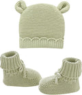 Hadetoto 100% Organic Cotton Baby Beanie and Booties Set | Newborn, Knit Sock by Hadetoto
