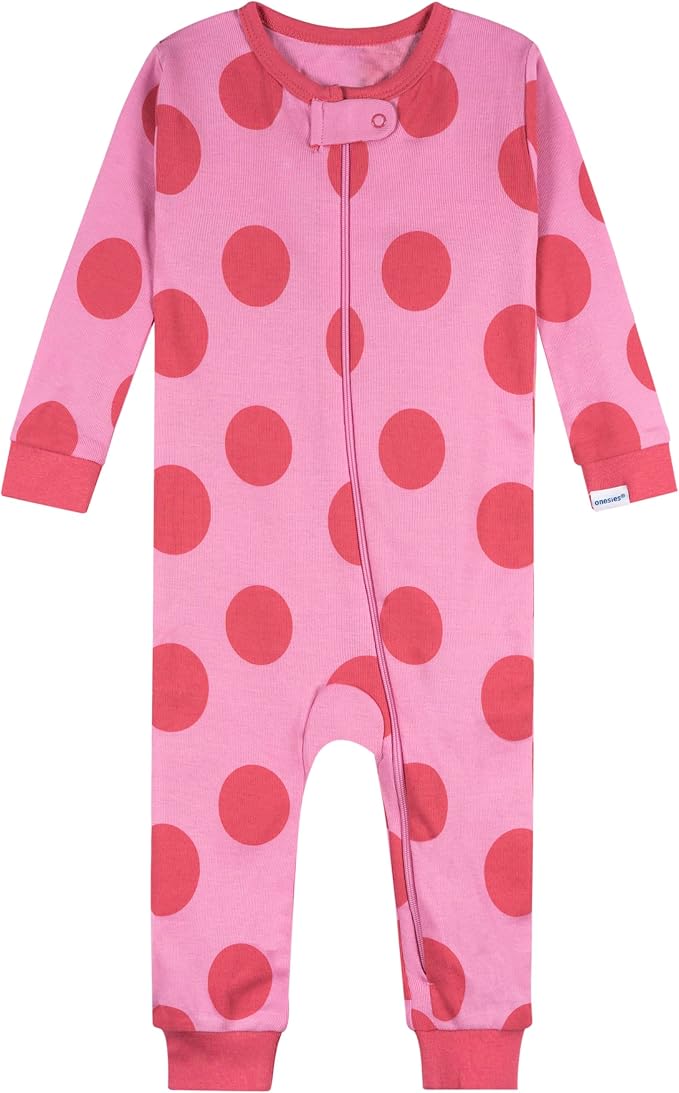 Onesies Brand Baby Girls 3-Pack Snug Fit One Piece Cotton Pajamas - Image 3