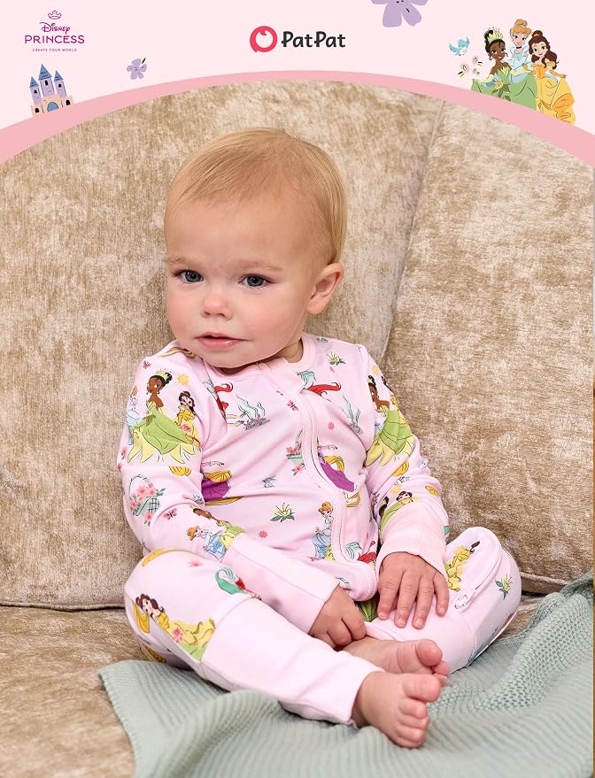 Disney Baby Viscose Made from Bamboo 2-Way Zipper Footie Outfit NB to Inf - Image 3