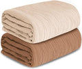 Muslin Swaddle Blankets for Newborn, 2 Pack Breathable Soft Receiving Blanket by GUNTAIL