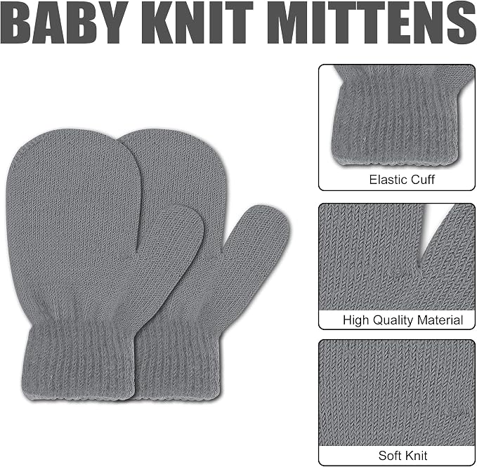 UTTPLL Toddler Magic Stretch Gloves Mittens Multicolor Soft Knit Gloves Warm - Image 3