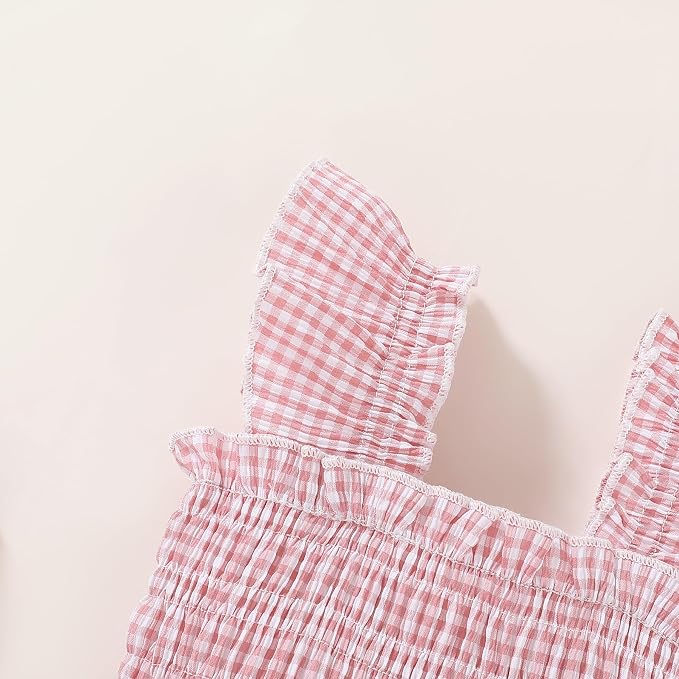 YOUNGER TREE Baby Girl Clothes Ruffle Romper Boho Dress Summer Cake Smash - Image 4