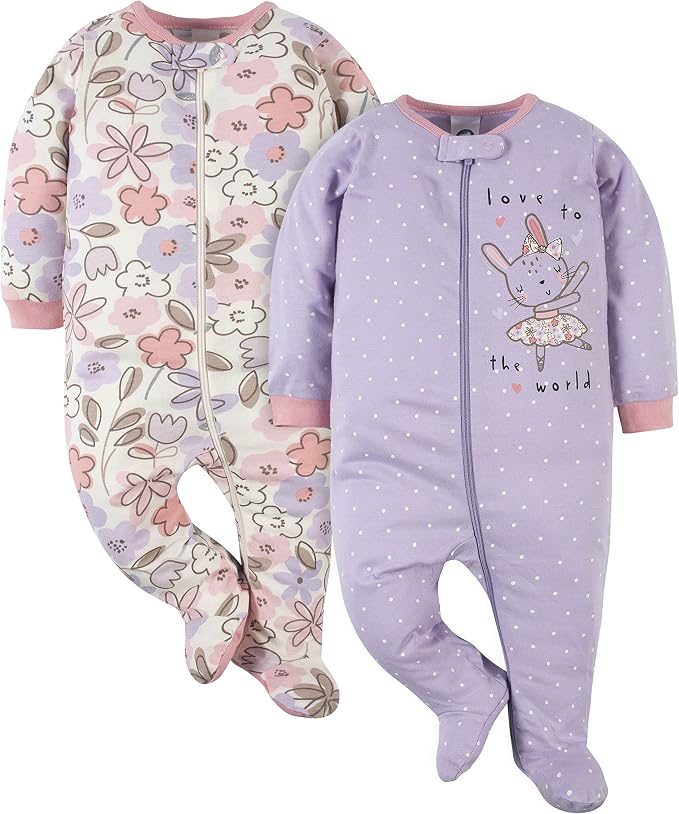Gerber Baby Girls 2-Pack Sleep ‘N Play by Gerber
