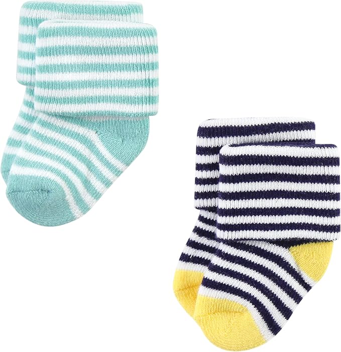 Hudson Baby Baby 8-pack Cotton Rich Newborn and Terry Socks - Image 6