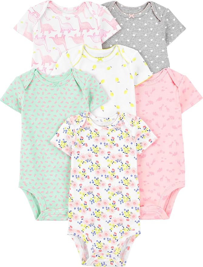 Simple Joys by Carter's Baby Girls 6 Pack Short Sleeve Bodysuit by SimpleJoysbyCarters