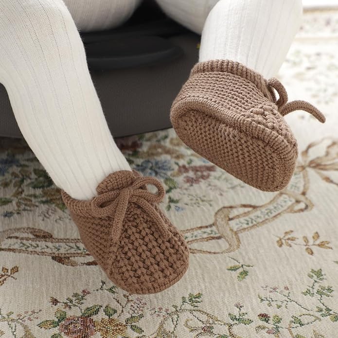 Baby Booties Newborn Baby First Shoes | Cozy Warm Knit Soft Booties - Image 4