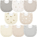 Bearmoss 8 Pack Muslin Baby Bibs by Bearmoss