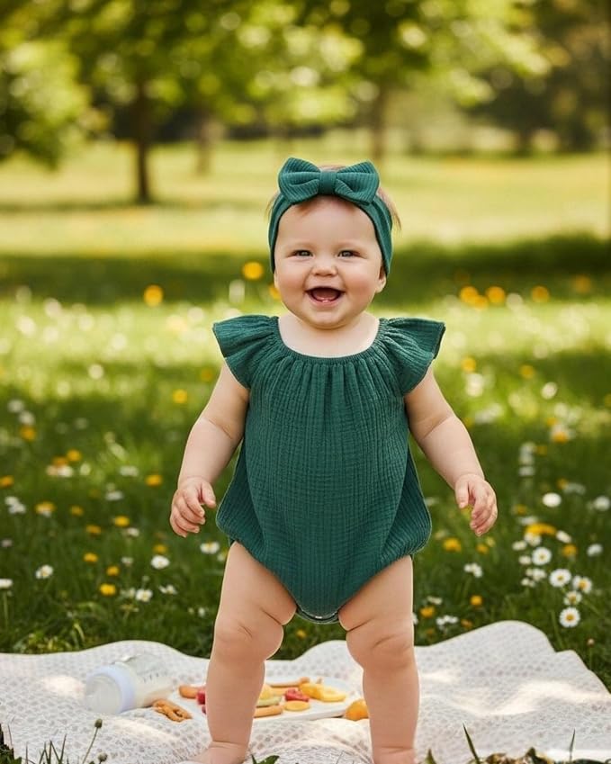 Renotemy Newborn Baby Girl Clothes Coming Home Summer Outfits Preemie-18M | - Image 3