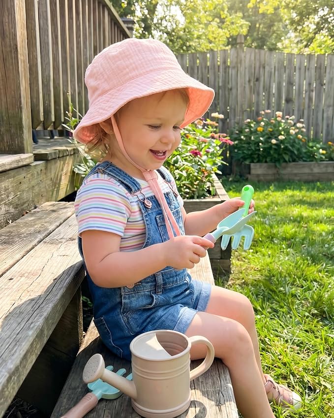 Muslin Baby Sun Hat Sun Protection Baby Toddler Bucket Hats - Image 6