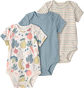 little planet by carter's Unisex Baby 3-pack Short Sleeve Bodysuits Made by LittlePlanet