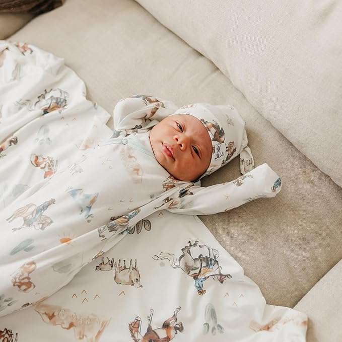Copper Pearl Swaddle Blankets for Newborns | Soft Stretchy Receiving Blankets - Image 4