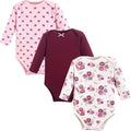 Hudson Baby Baby Girls' Cotton Long-sleeve Bodysuits 3-pack by HudsonBaby