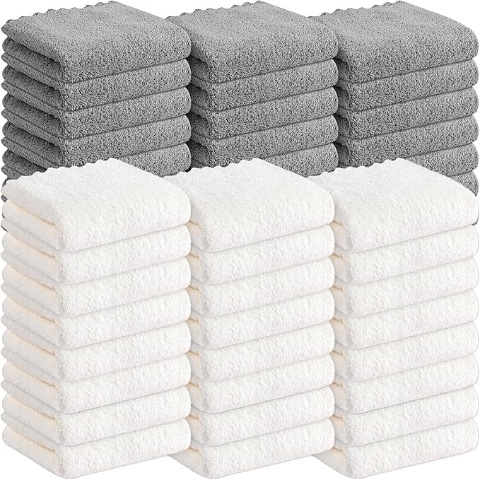 Mixweer 40 Pack Baby Burp Cloths Bulk 20x10 Inch Absorbent Muslin Burp Cloths by Mixweer