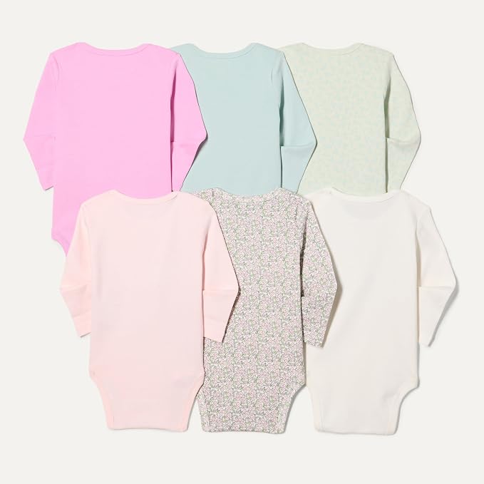Amazon Essentials Unisex Babies' Long-Sleeve Cotton Bodysuits - Image 6