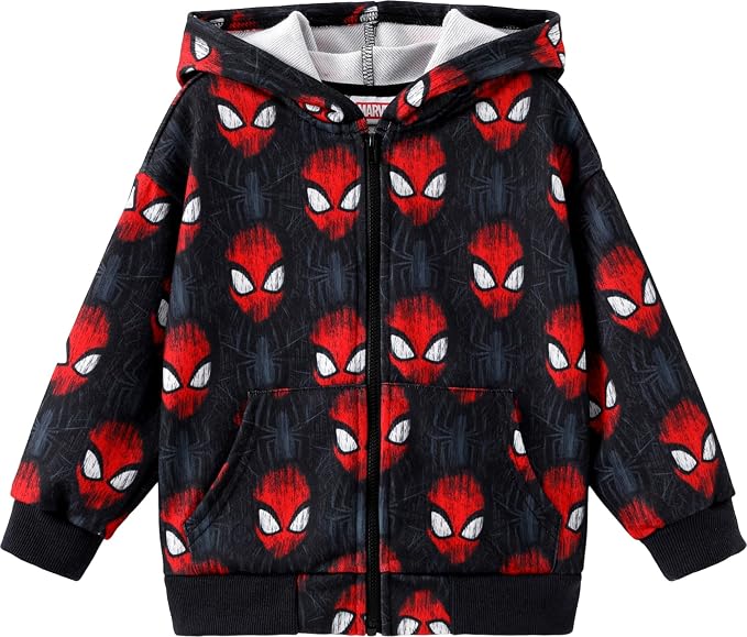 Marvel Zipper Hoodie Spiderman Hood Sweatshirt Hulk Cardigan Boy Girl 2-12Y | by Marvel