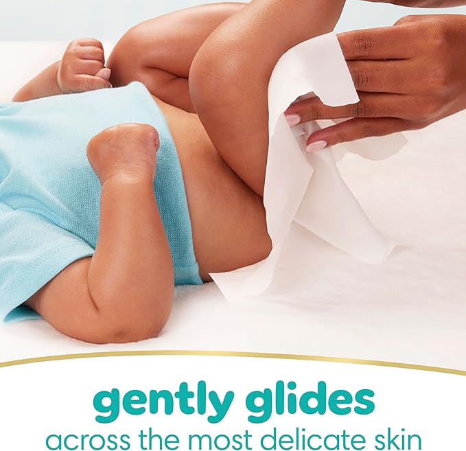 Pampers Sensitive Baby Wipes, Water Based, Hypoallergenic and Unscented, 8 Flip-Top Packs, 4 Refill Packs (1008 Wipes Total)